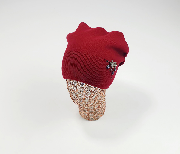 Шапка Эдеса флис арт.191122 Korkki жен. 56-58 (винный)